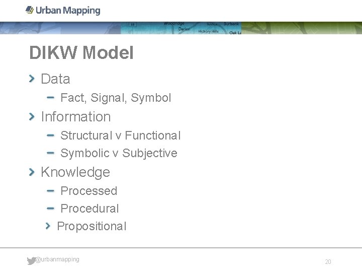DIKW Model Data Fact, Signal, Symbol Information Structural v Functional Symbolic v Subjective Knowledge