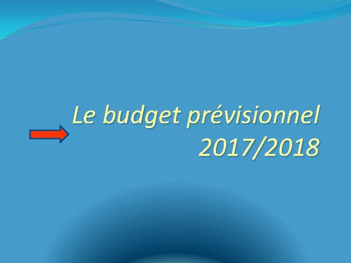 Le budget prévisionnel 2017/2018 