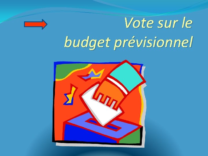Vote sur le budget prévisionnel 