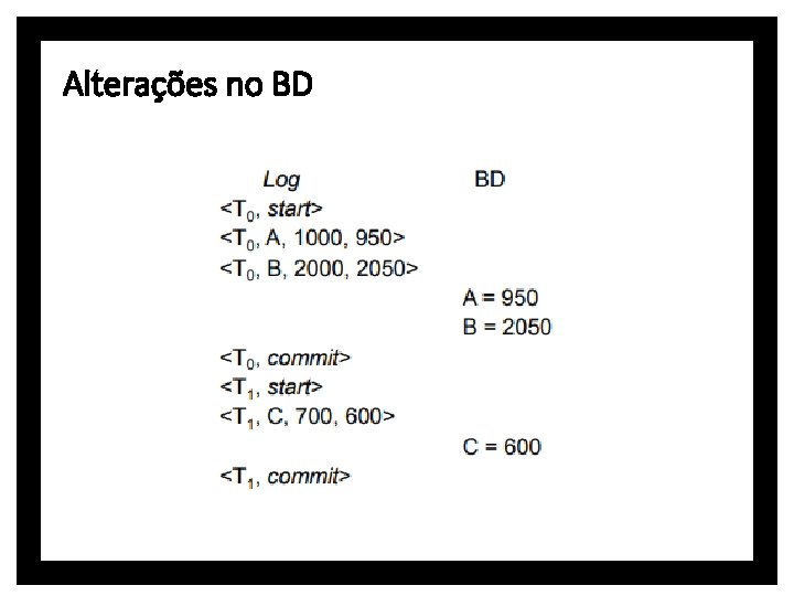 Alterações no BD 