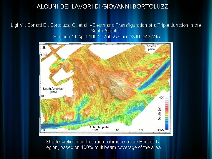 ALCUNI DEI LAVORI DI GIOVANNI BORTOLUZZI Ligi M. , Bonatti E. , Bortoluzzi G.