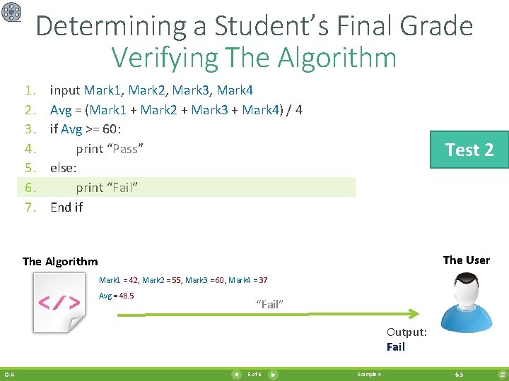 Determining a Student’s Final Grade Verifying The Algorithm 1. 2. 3. 4. 5. 6.
