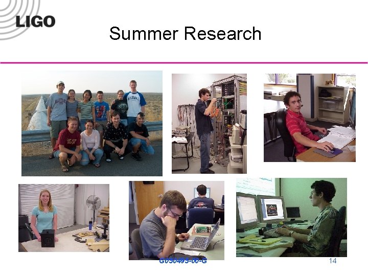 Summer Research G 050495 -00 -G 14 