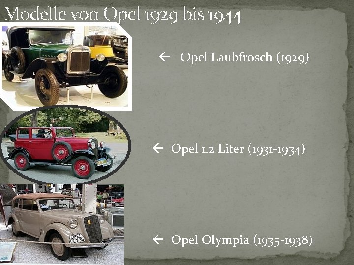 Modelle von Opel 1929 bis 1944 � Opel Laubfrosch (1929) � Opel 1. 2