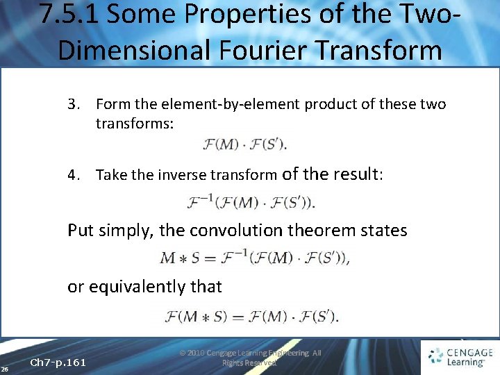 7. 5. 1 Some Properties of the Two. Dimensional Fourier Transform 3. Form the