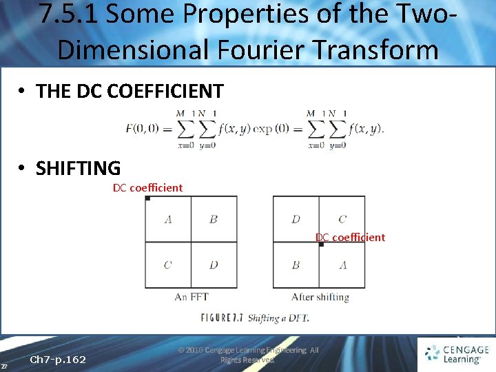 7. 5. 1 Some Properties of the Two. Dimensional Fourier Transform • THE DC