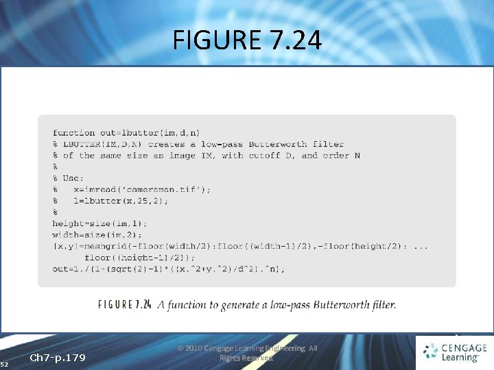 FIGURE 7. 24 52 Ch 7 -p. 179 © 2010 Cengage Learning Engineering. All