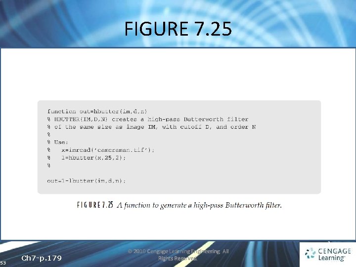 FIGURE 7. 25 53 Ch 7 -p. 179 © 2010 Cengage Learning Engineering. All