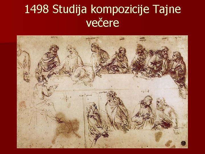 1498 Studija kompozicije Tajne večere 