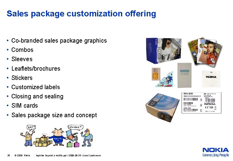 Sales package customization offering • Co-branded sales package graphics • Combos • Sleeves •