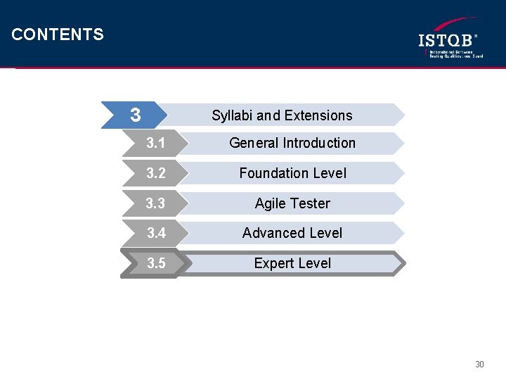 CONTENTS 3 Syllabi and Extensions 3. 1 General Introduction 3. 2 Foundation Level 3.