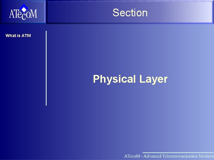 Section What is ATM Physical Layer 