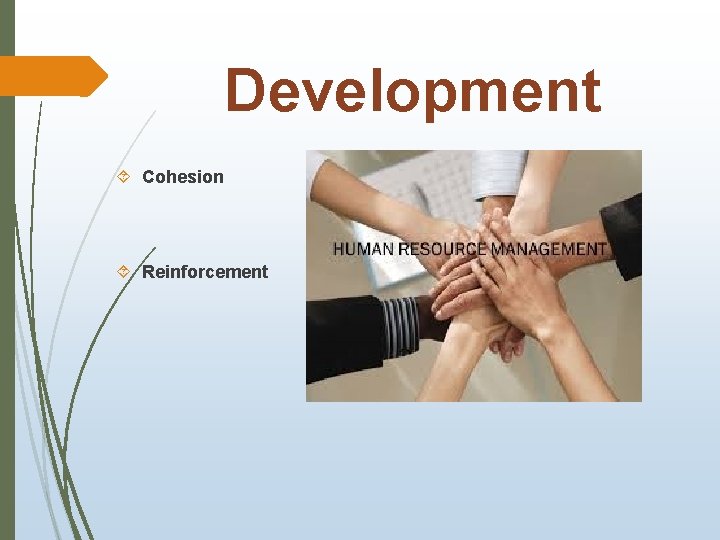 Development Cohesion Reinforcement 