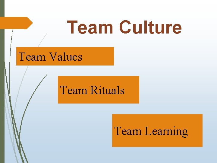 Team Culture Team Values Team Rituals Team Learning 