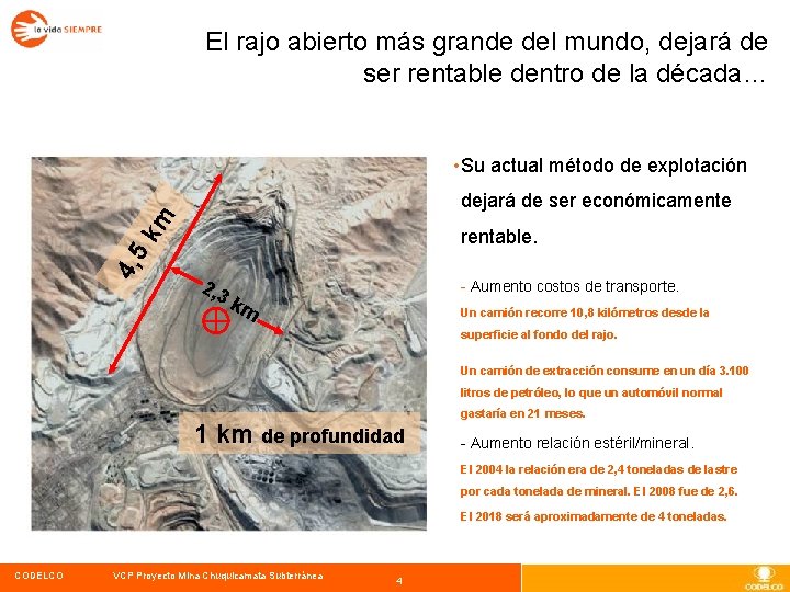 El rajo abierto más grande del mundo, dejará de ser rentable dentro de la