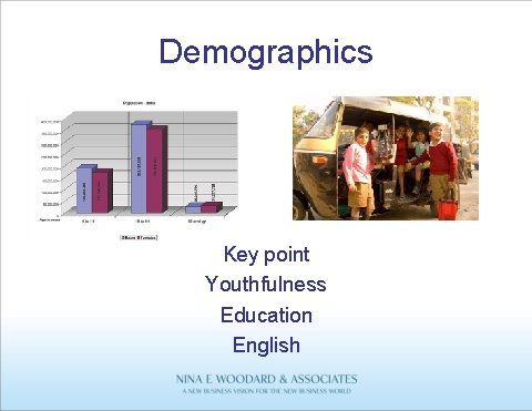 Demographics Key point Youthfulness Education English 