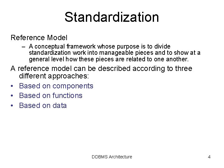 Standardization Reference Model – A conceptual framework whose purpose is to divide standardization work Standardization Reference Model – A conceptual framework whose purpose is to divide standardization work