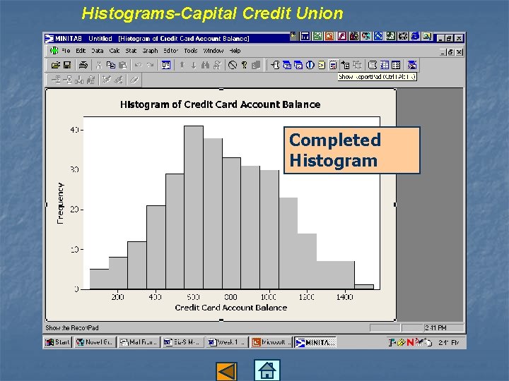 Histograms-Capital Credit Union Completed Histogram 