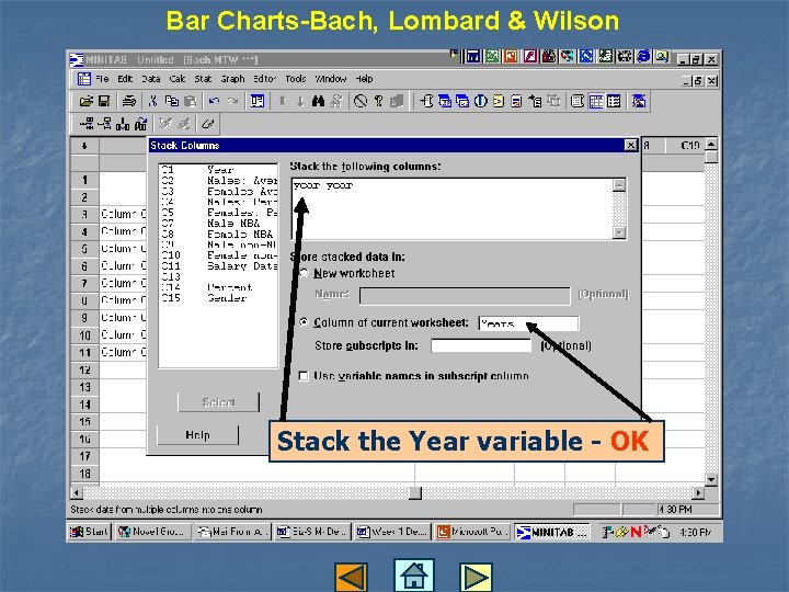 Bar Charts-Bach, Lombard & Wilson Stack the Year variable - OK 