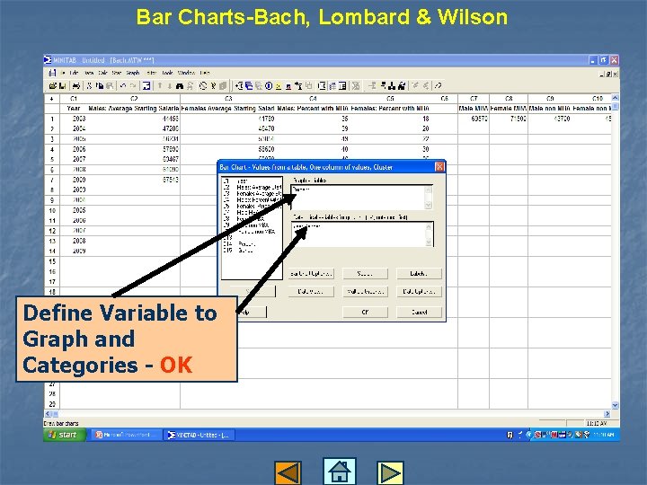 Bar Charts-Bach, Lombard & Wilson Define Variable to Graph and Categories - OK 