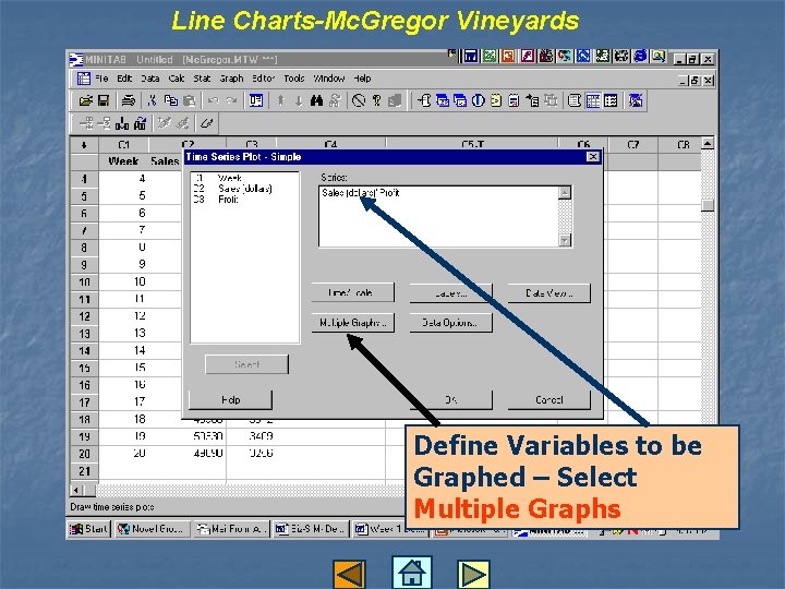 Line Charts-Mc. Gregor Vineyards Define Variables to be Graphed – Select Multiple Graphs 