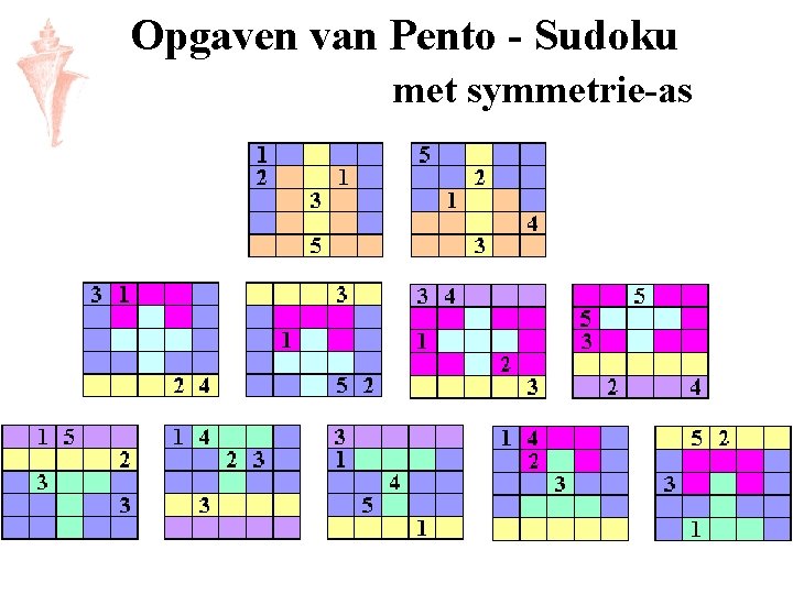 Opgaven van Pento - Sudoku met symmetrie-as 