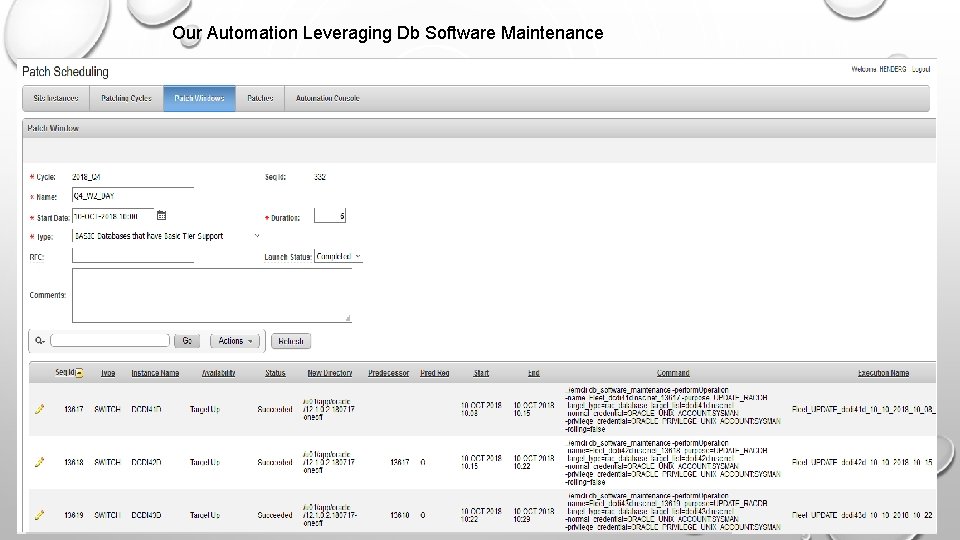 Our Automation Leveraging Db Software Maintenance 