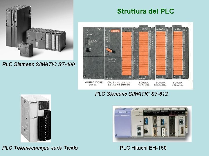 Struttura del PLC Siemens SIMATIC S 7 -400 PLC Siemens SIMATIC S 7 -312