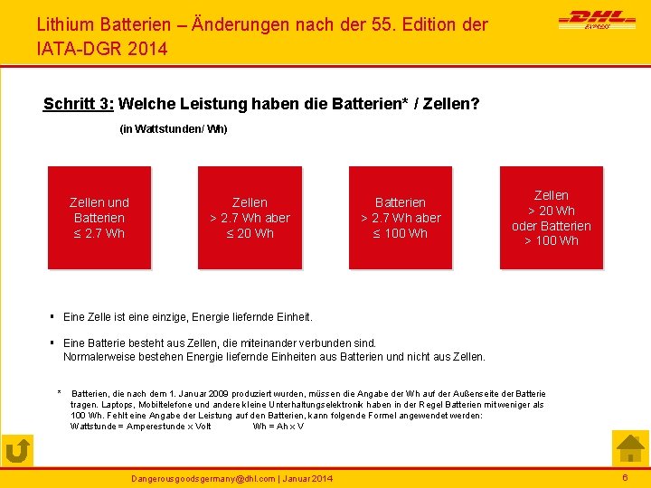 Lithium Batterien – Änderungen nach der 55. Edition der IATA-DGR 2014 Schritt 3: Welche