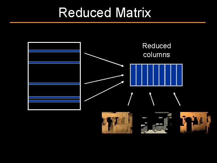 Reduced Matrix Reduced columns 