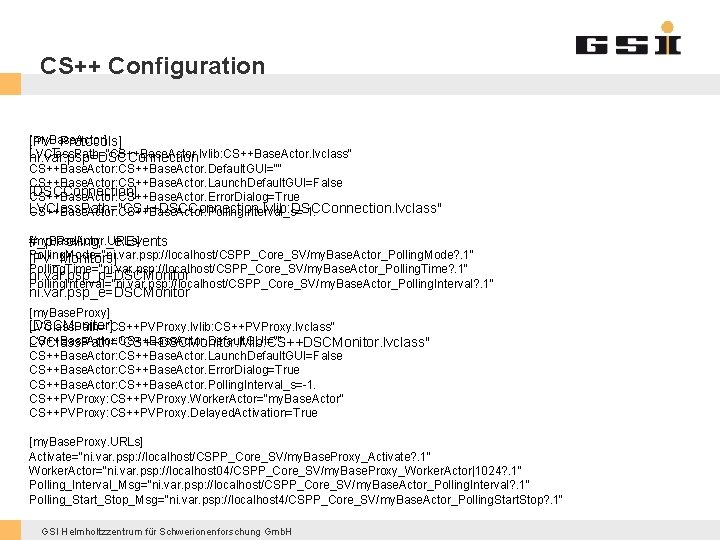 CS++ Configuration [my. Base. Actor] [PV_Protocols] LVClass. Path="CS++Base. Actor. lvlib: CS++Base. Actor. lvclass" ni.