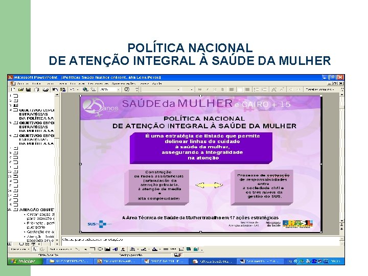 POLÍTICA NACIONAL DE ATENÇÃO INTEGRAL À SAÚDE DA MULHER 