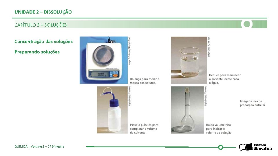 UNIDADE 2 – DISSOLUÇÃO CAPÍTULO 5 – SOLUÇÕES Concentração das soluções Preparando soluções QUÍMICA