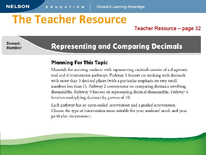 The Teacher Resource – page 32 