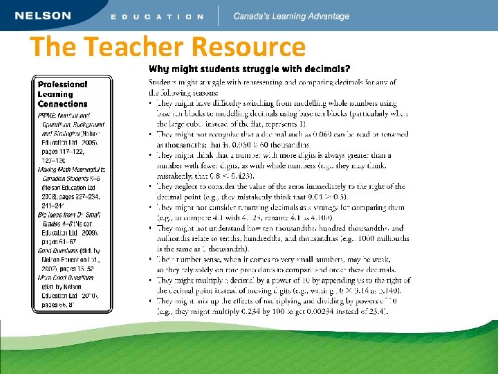 The Teacher Resource 