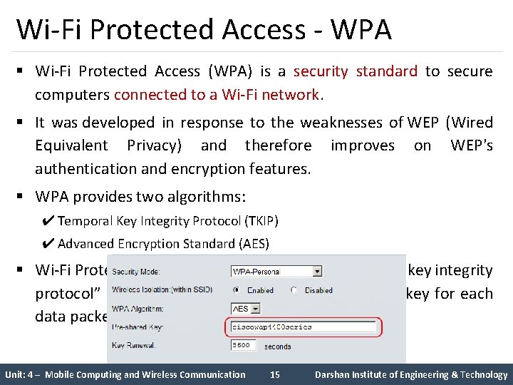 Wi-Fi Protected Access - WPA § Wi-Fi Protected Access (WPA) is a security standard