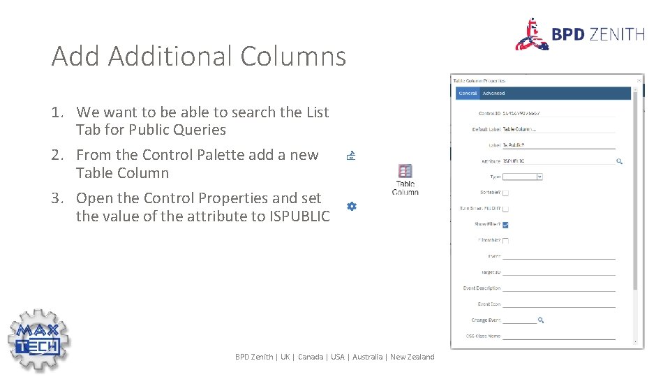 Add Additional Columns 1. We want to be able to search the List Tab