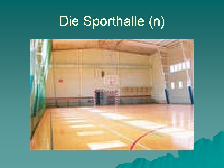 Die Sporthalle (n) 