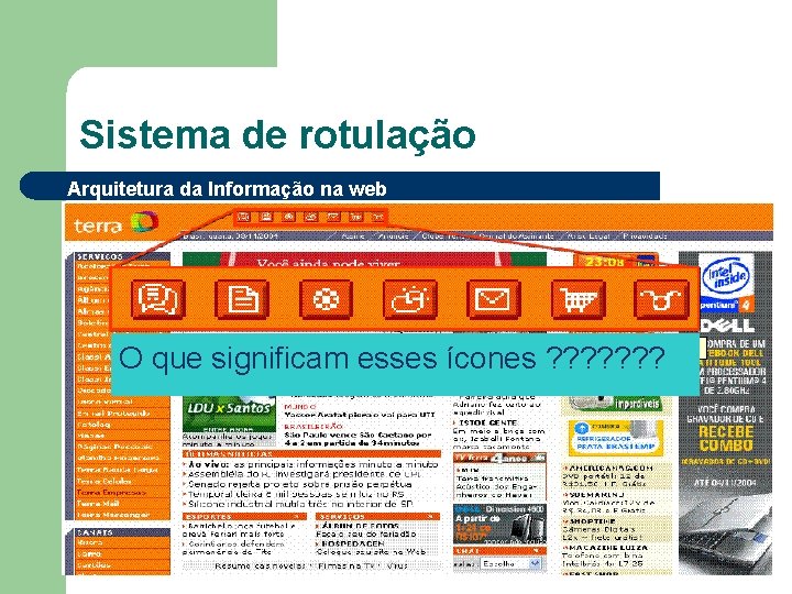 Sistema de rotulação Arquitetura da Informação na web O que significam esses ícones ?