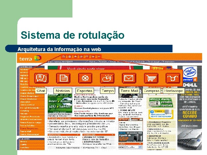 Sistema de rotulação Arquitetura da Informação na web 