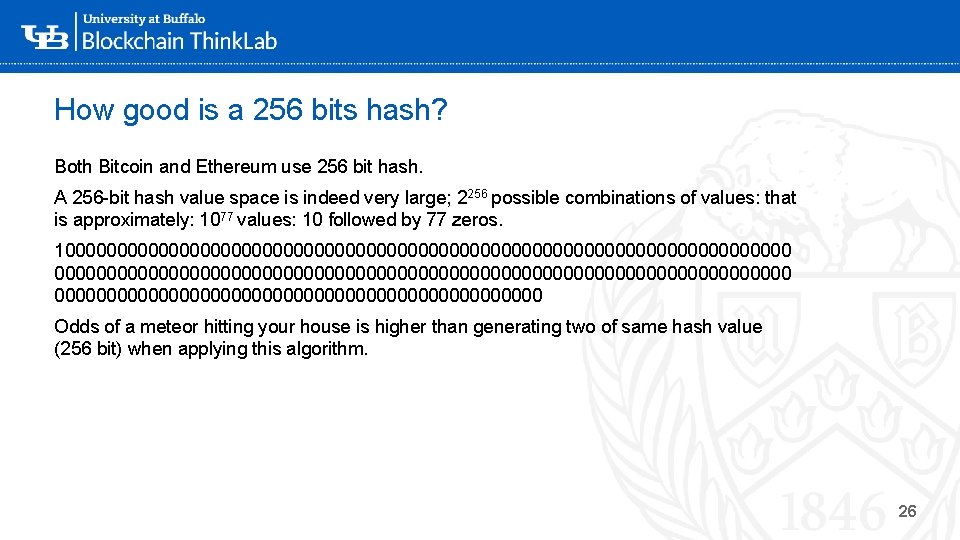How good is a 256 bits hash? Both Bitcoin and Ethereum use 256 bit