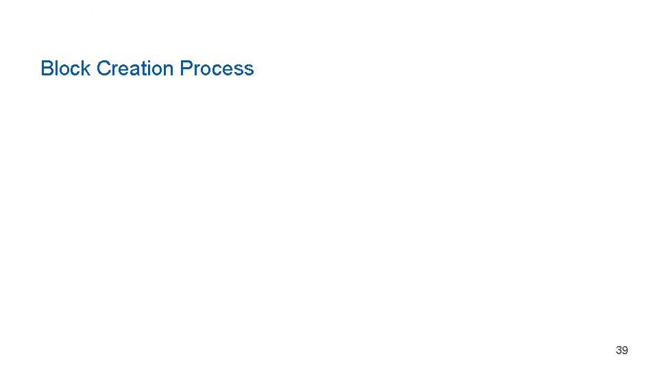 Block Creation Process ‘- 39 