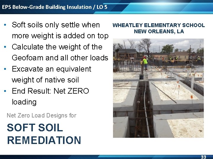 EPS Below-Grade Building Insulation / LO 5 • Soft soils only settle when more