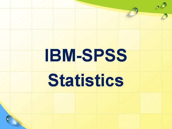 IBM-SPSS Statistics 
