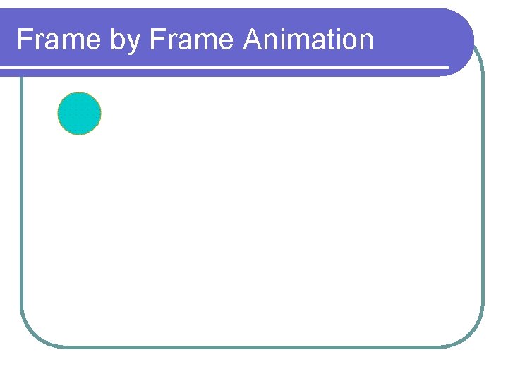 Frame by Frame Animation 