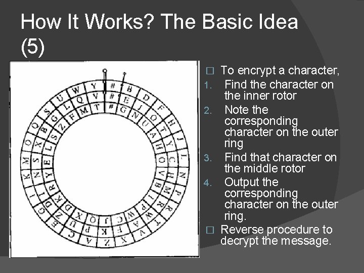 How It Works? The Basic Idea (5) � 1. 2. 3. 4. � To