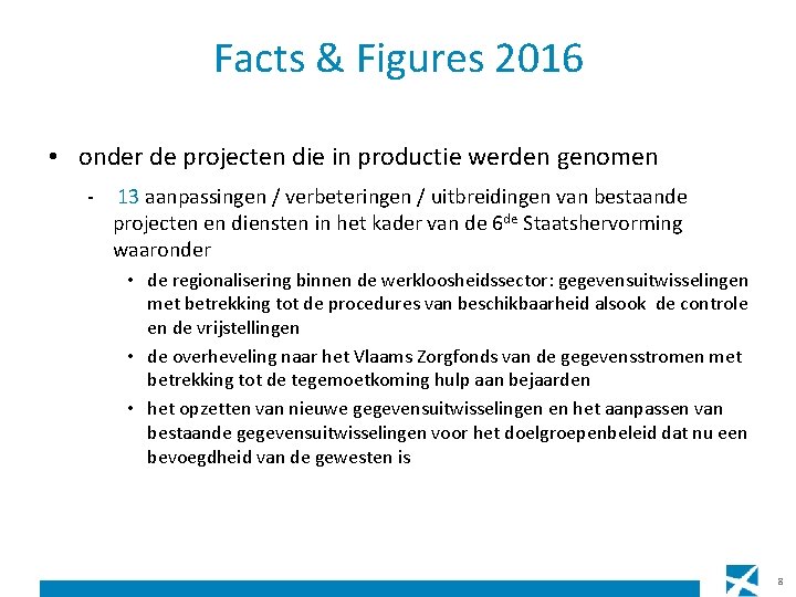 Facts & Figures 2016 • onder de projecten die in productie werden genomen -