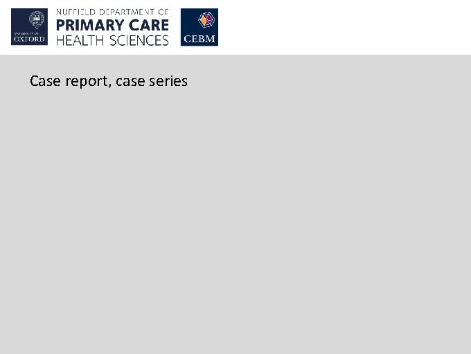 Case report, case series 