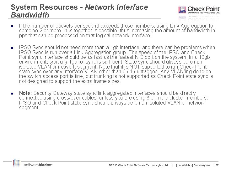 System Resources - Network Interface Bandwidth n If the number of packets per second