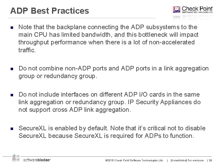 ADP Best Practices n Note that the backplane connecting the ADP subsystems to the